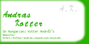 andras kotter business card